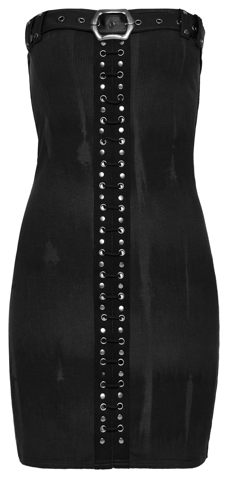 Elegant Ribbed Tie-Dye Tube Dress with Drawstring - image 4