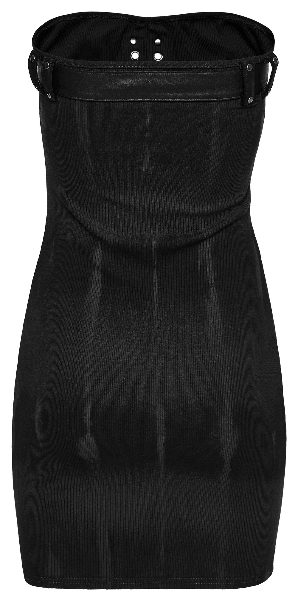 Elegant Ribbed Tie-Dye Tube Dress with Drawstring - image 6