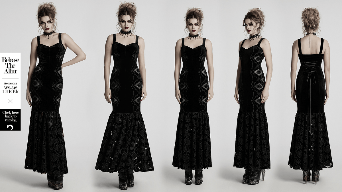 Elegant Velvet Embroidered Dress with Pleated Hem - image 14
