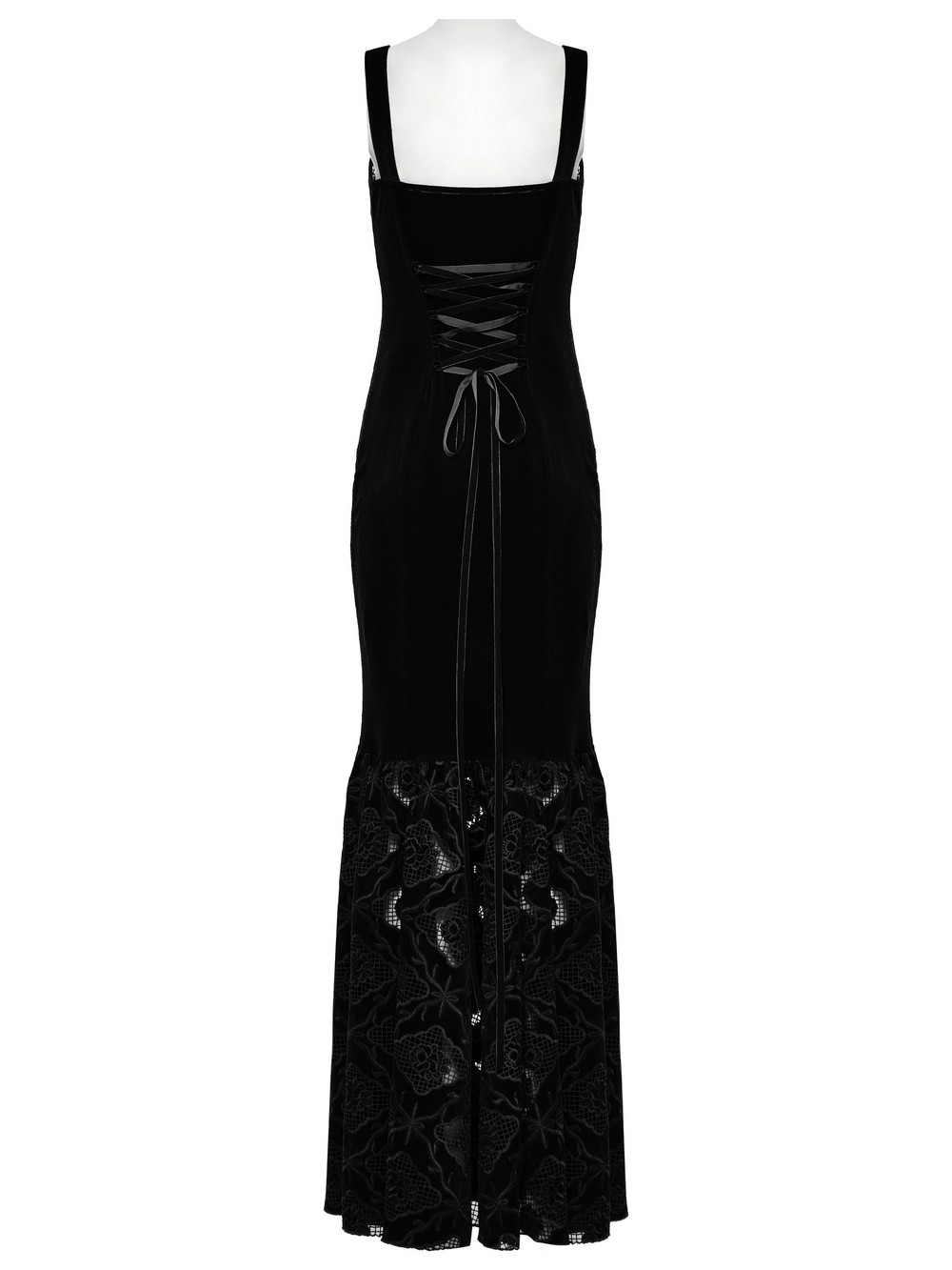Elegant Velvet Embroidered Dress with Pleated Hem - image 6
