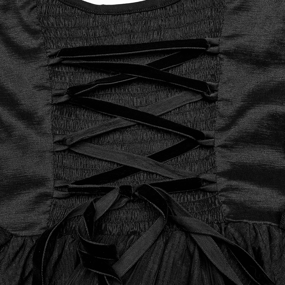 Elegant Victorian Gothic Lace Ruffles Evening Gown - image 10