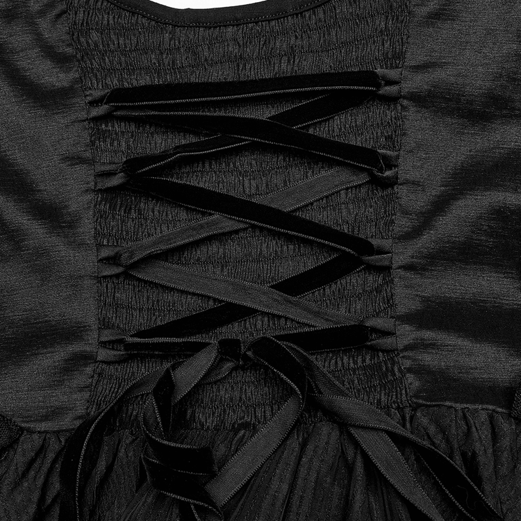 Elegant Victorian Gothic Lace Ruffles Evening Gown - image 10