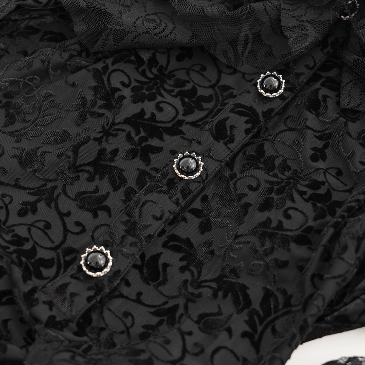 Elegant Victorian Lace Gothic Dress with Ruffle Details - image 8