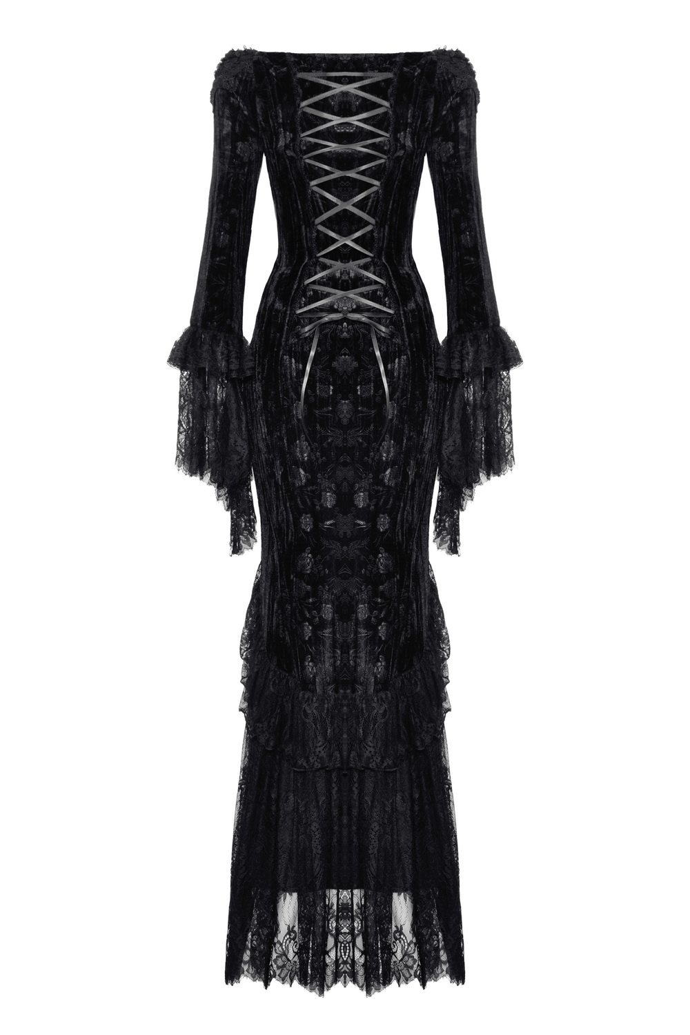Elegant Women's Lace Off-Shoulder Victorian Long Dress - image 5