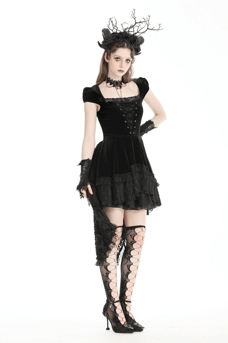 Exquisite Swallowtail Dress with Lace and Shell-Sleeves - image 14