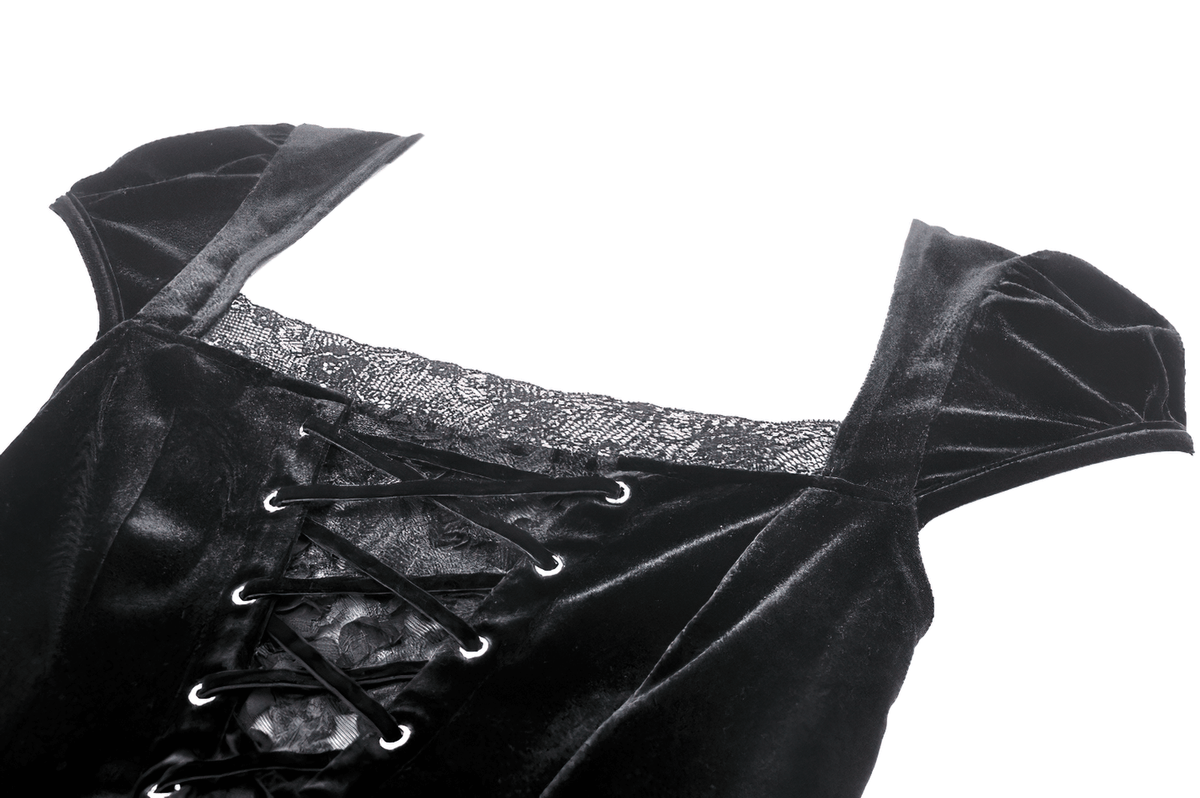 Exquisite Swallowtail Dress with Lace and Shell-Sleeves - image 6
