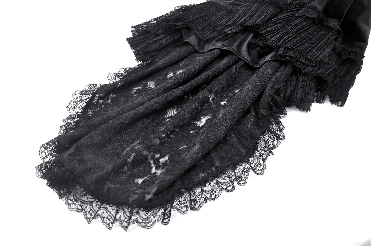 Exquisite Swallowtail Dress with Lace and Shell-Sleeves - image 8