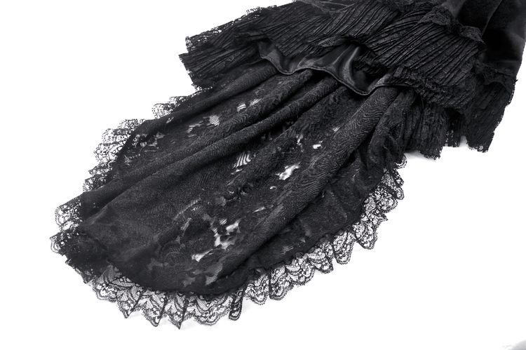 Exquisite Swallowtail Dress with Lace and Shell-Sleeves - image 8