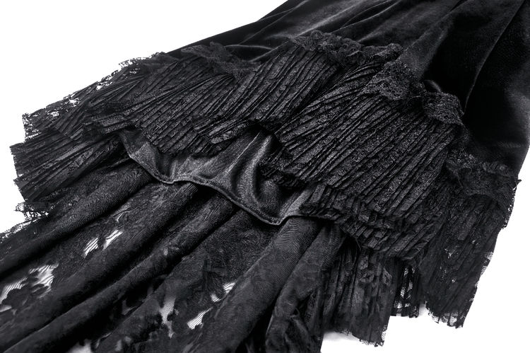 Exquisite Swallowtail Dress with Lace and Shell-Sleeves - image 12