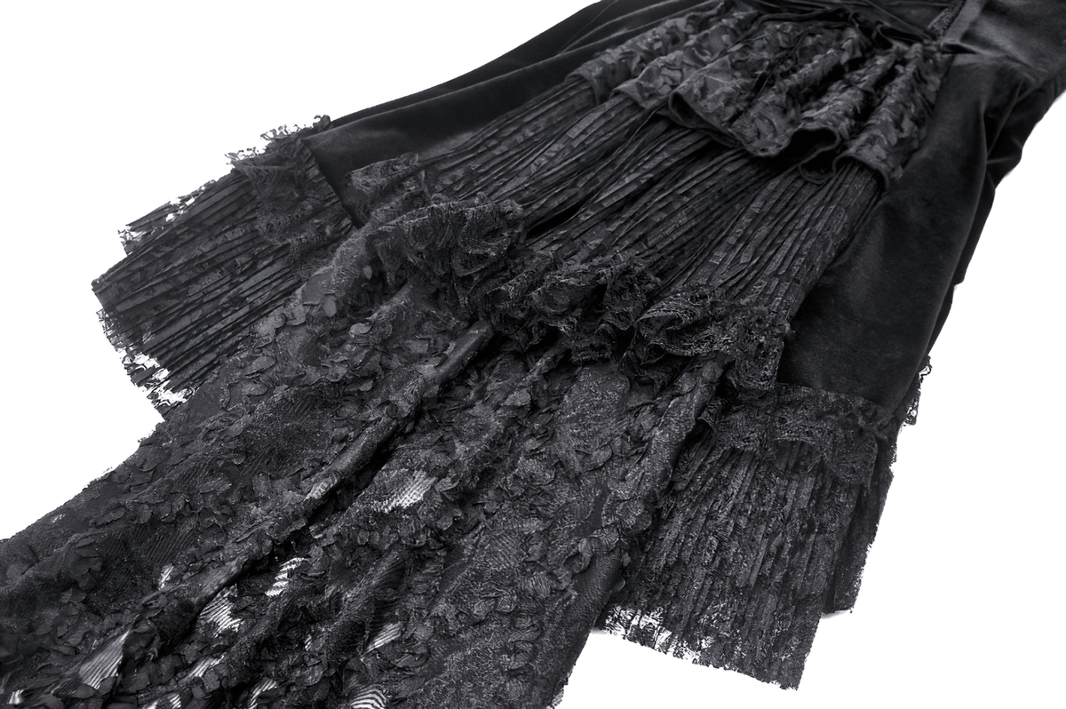 Exquisite Swallowtail Dress with Lace and Shell-Sleeves - image 13