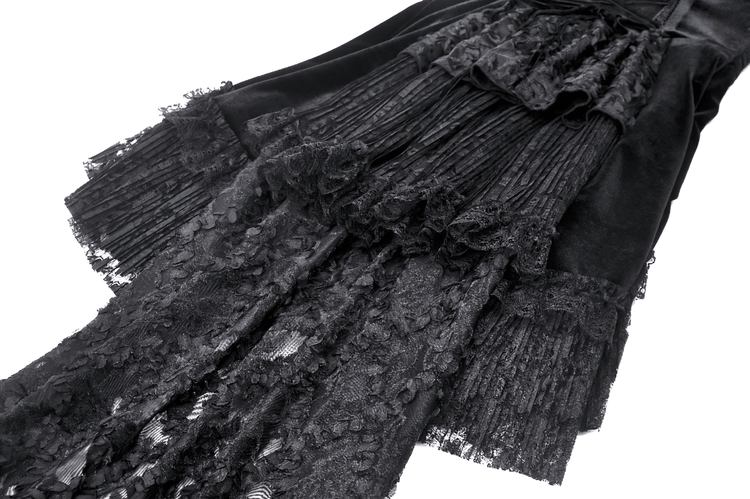 Exquisite Swallowtail Dress with Lace and Shell-Sleeves - image 13