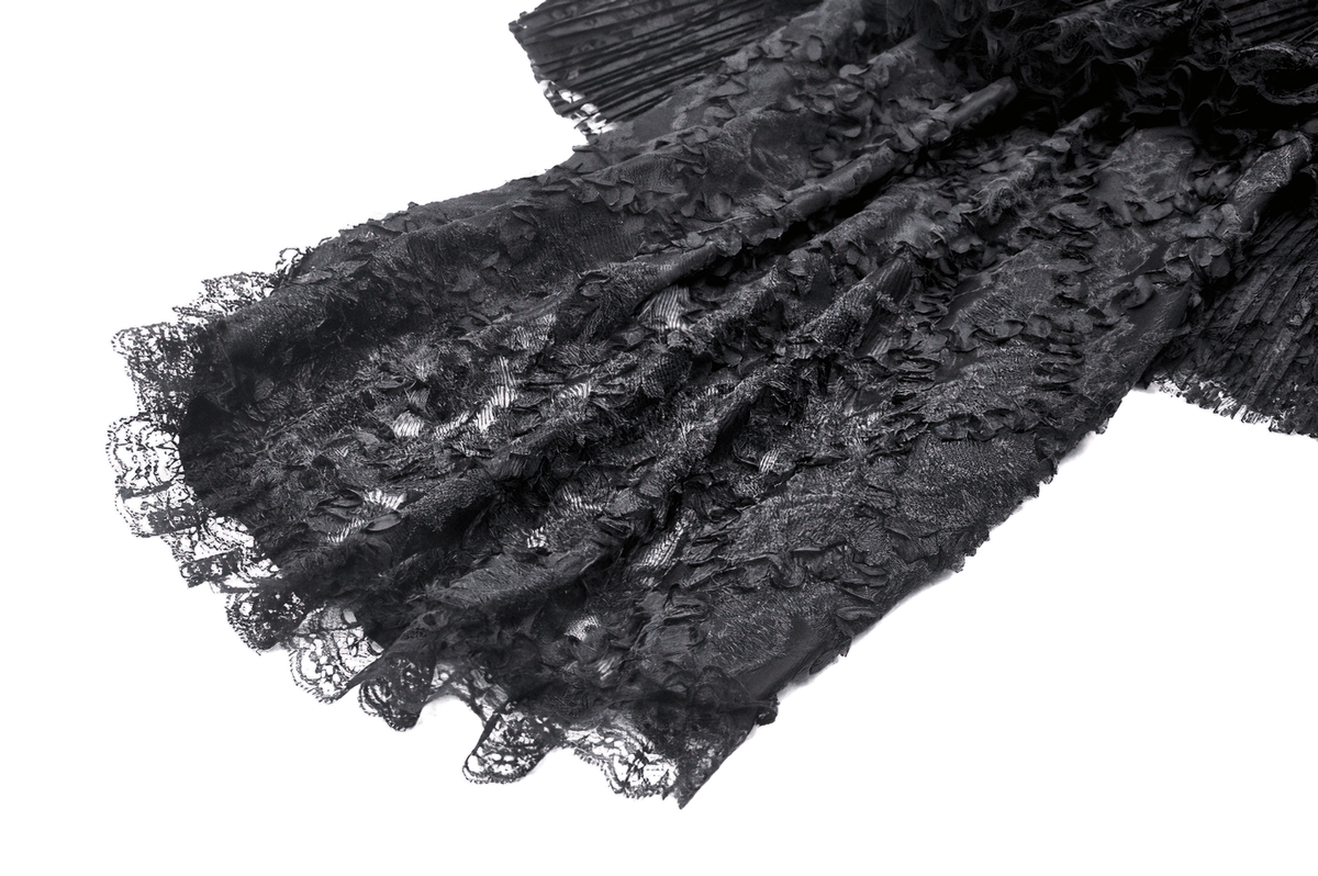 Exquisite Swallowtail Dress with Lace and Shell-Sleeves - image 11