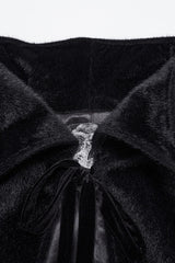 Black/Red Men's Strap Bat Gothic Coat Cloak - Product - 5