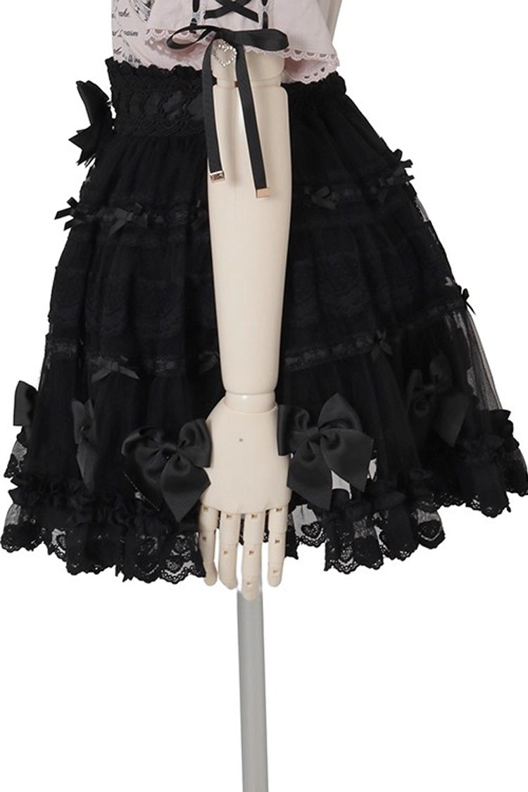 Sweet Ruffle Bowknot Lace Plus Size Japanese Lolita Skirt 3 Colors - Product - 7