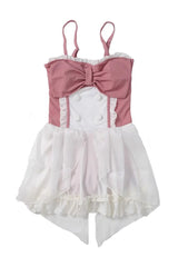 White/Pink Bowknot Sweet Lolita Swimsuit - Product - 4