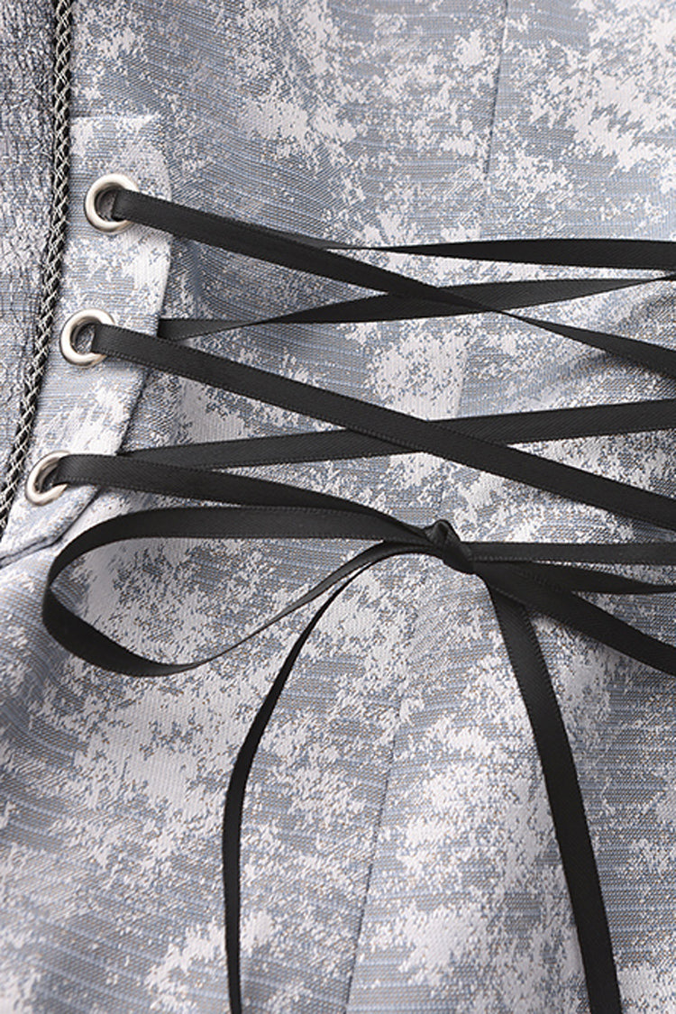 Grey [The Eternal Treasure Route] Sleeveless Vintage Elegant Prince Handsome Ouji Lolita Long Coat - Product - 9