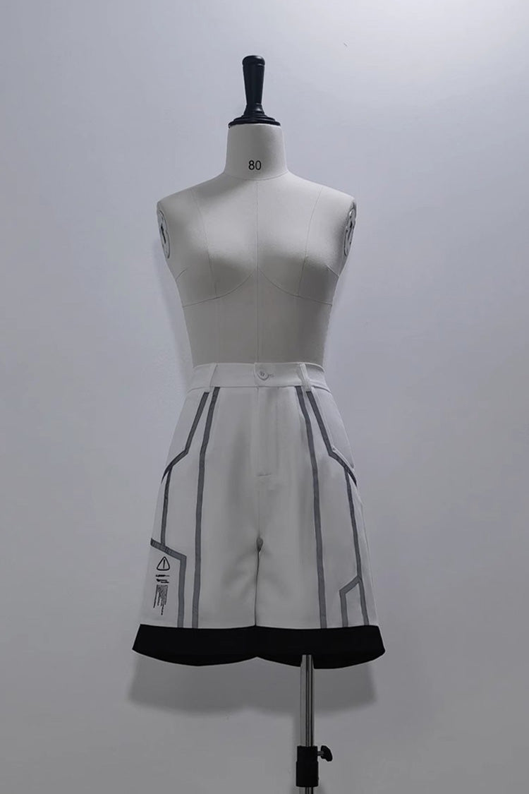 White Handsome Ouji Lolita Fashion Shorts - Product - 2