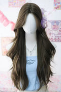 Brown Wavy Curly Sweet Lolita Long Wig front view