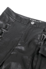 Black Asymmetric Studded Women's Punk Pants - Product - 15