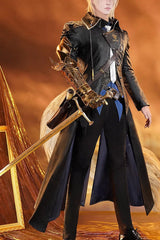 Black Arknights Anime Prince Handsome Ouji Lolita Set - Product - 6