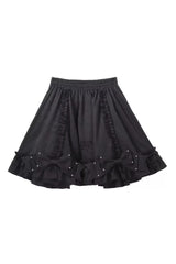 Black/White [Miss Black Cat] Sleeveless Printed Ruffled Sweet Princess Ballet Lolita Skirt Set - Skirt(Only) - 12