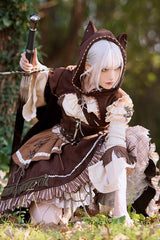 Multi-Color Steam Hunter Style Long Sleeves Multi-layer Ruffle Stitching Gothic Punk Lolita Dress - Product - 3