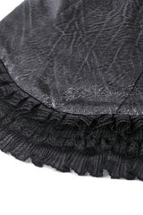 Black Sleeveless Cut-Out Lace Trim Side Lace-Up Women's Gothic Sexy Corset Top - Product - 20
