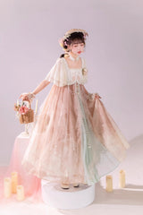 Multi-Color Ruffle Lace Sweet Chinese Style Elegant Princess Lolita Jsk Dress Set - Product - 11