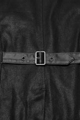 Black Stand Collar Stitching Mesh Men's Punk Vest - Product - 8