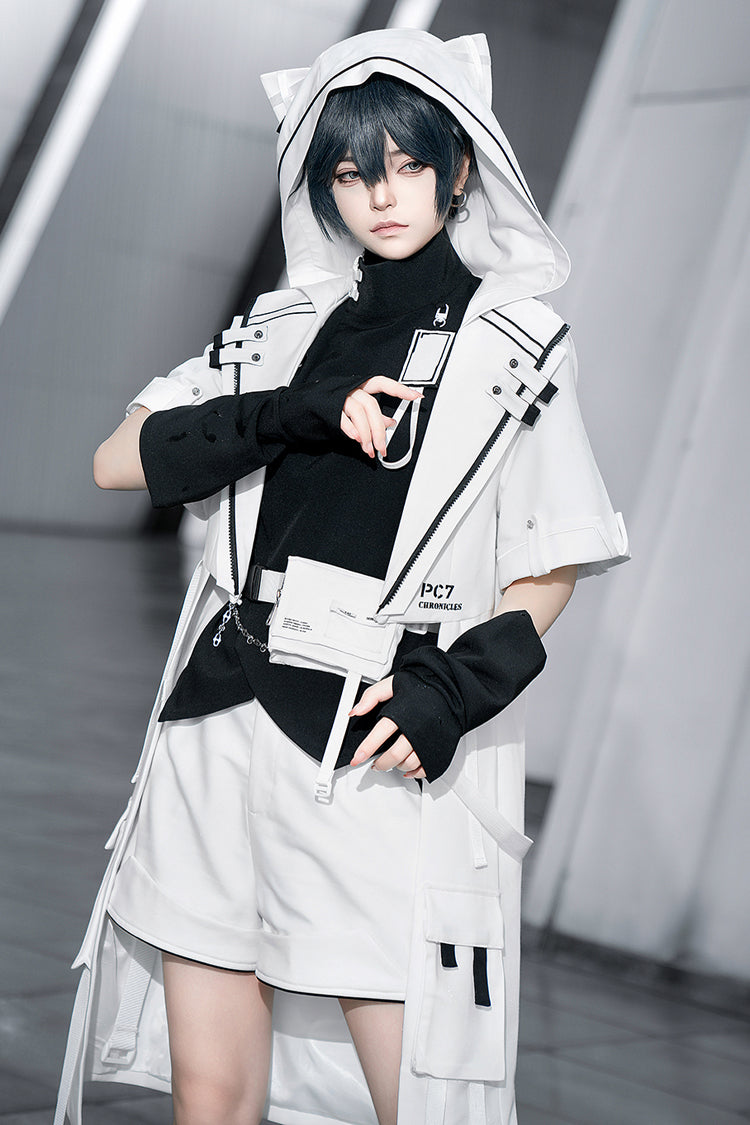 White Functional Style Ouji Fashion Prince Handsome Lolita Shorts - Product - 2