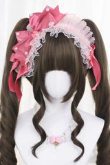Hazelnut Ash Brown Long Roman Ringlet Twin Pigtails Sweet Lolita Wig Set - Product - 3