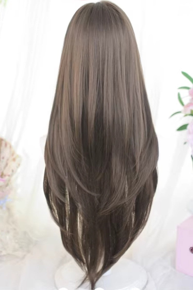 Wispy Air Bangs Straight Sweet Japanese Style Lolita Wig 2 Colors - Product - 3