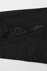 Spiderweb Claw Print Mesh Women's Gothic Flared Pants 2 Colors - Product - 8