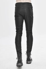 Black Robot Armor Gloss Printing Skinny Stretch Mens Pants - Product - 5