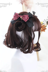 Brown Air Bangs Short Curly Hair Sweet Lolita Wigs - Product - 4