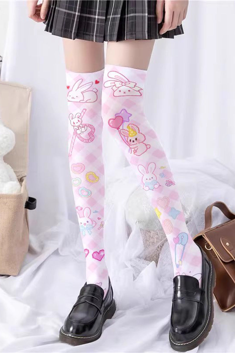キュート アニメ プリント スウィート 和風ロリータ オーバーニーソックス 10 Styles 商品画像