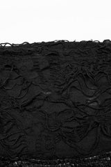 Black High Collar Stitching Ripped Men's Steampunk Blouse - Product - 7