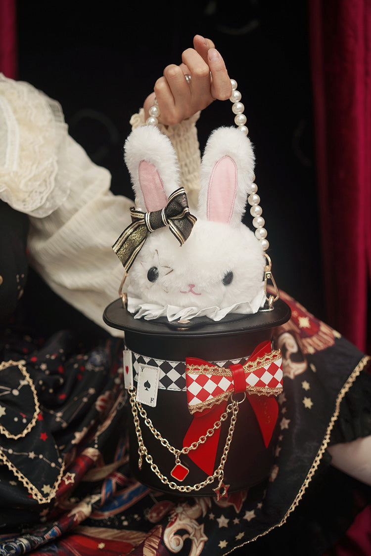 Magic Rabbit Hat Bowknot Sweet Lolita Shoulder Bag 3 Colors - Black/Red - 3
