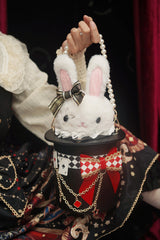 Magic Rabbit Hat Bowknot Sweet Lolita Shoulder Bag 3 Colors - Black/Red - 3