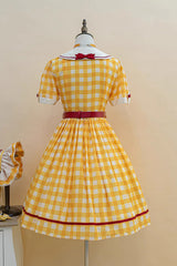 Sweetheart Cat Short Sleeves Print Embroidery Sweet Lolita Dress 3 Colors - Product - 17