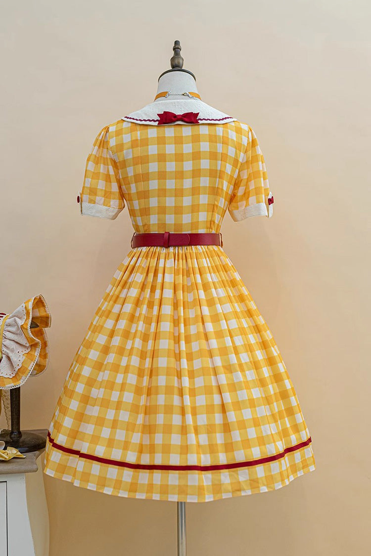 Sweetheart Cat Short Sleeves Print Embroidery Sweet Lolita Dress 3 Colors - Product - 17