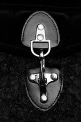 Black Long Sleeves Metal Buckle Hooded Womens Gothic Cloak Coat - Product - 7