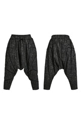 Black Stripes Print Baggy Men's Punk Pants - Product - 5