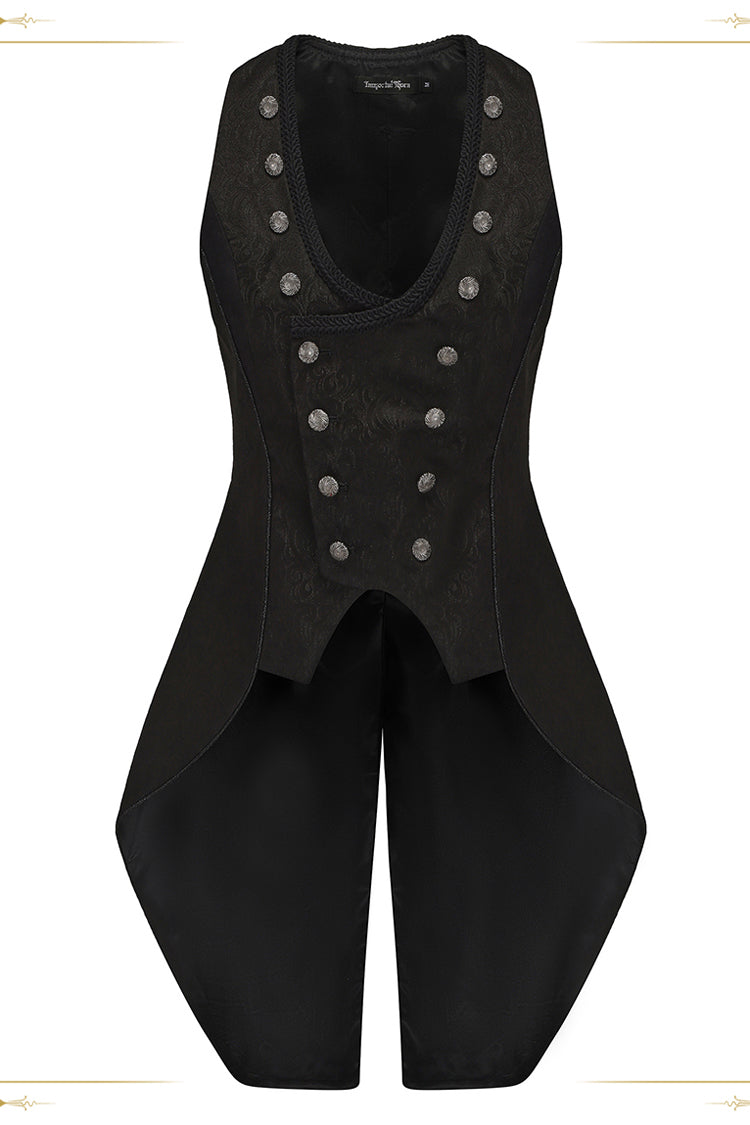 Black Hidden Prejudice Never Fades Vintage Elegant Prince Handsome Ouji Lolita Coat - Product - 2
