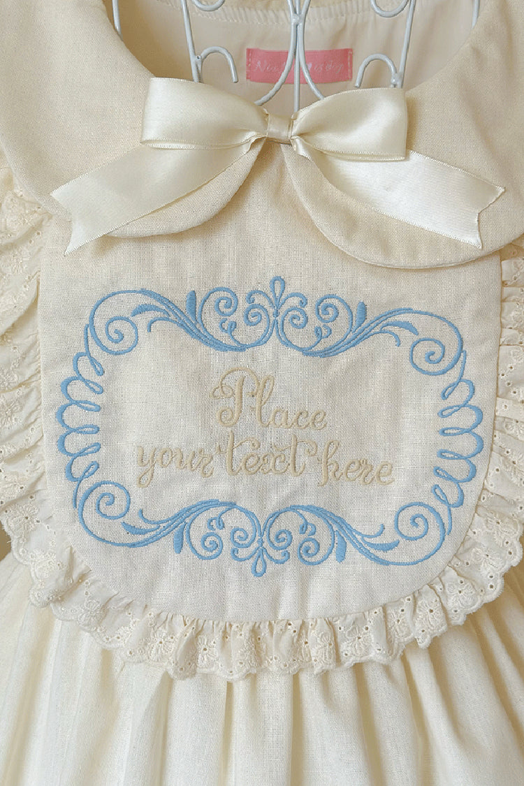 アプリコット [Sweet Dream Bunny] 丸襟 半袖 フリル 刺繍 リボン スウィート 大きいサイズ ロリータワンピース 商品画像