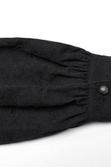 Men's Long Puff Sleeves Shoulder Straps Embroidery Mens Gothic Blouse 2 Colors - Product - 17