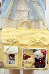 [Kitten Diary] Hidden Compartment Embroidered Bow Sweet Lolita Anime Itabag 8 Colors - Product - 3