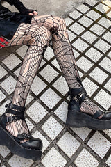 Black Skull Hollow Halloween Gothic Stockings - Product - 4