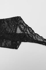 Black V Collar Long Sleeves Stitching Lace Women's Gothic Drawstring Honeymoon Dress - Product - 6