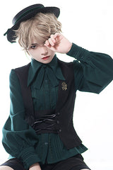 Black Gothic Vintage Elegant Ouji Fashion Lolita Vest - Product - 3